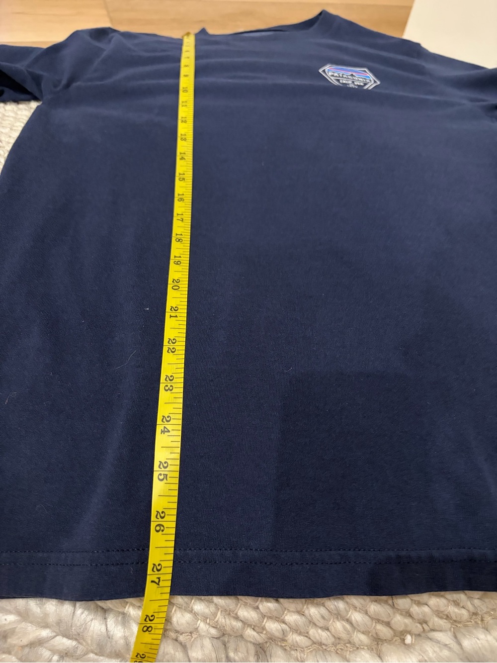 Patagonia Navy Long Sleeved Fitz Roy Hex T Shirt Size Small - Picture 8 of 9